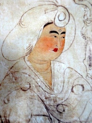 正倉院　鳥毛立女屏風図（樹下美人図）